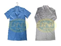 Áo blu nam, nữ vải lon Nhật trắng, xanh A003nd