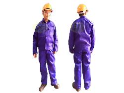 Quần áo bảo hộ lao động vải chéo xanh Qa001