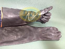 Găng tay chống axit đen dài G005