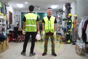 Áo phản quang vàng pha lưới loại đẹp A031